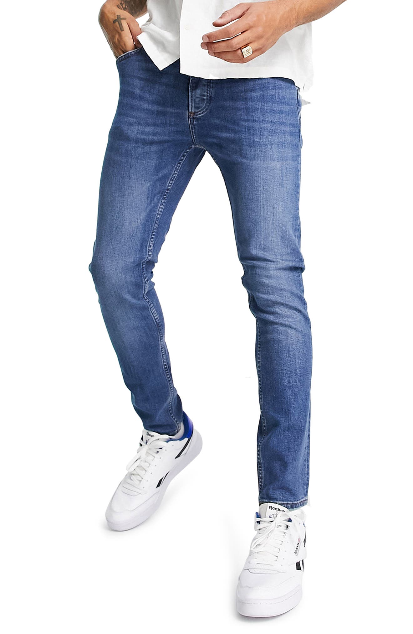 Jack & Jones Boys Skinny Blue Denim Jeans Strechable Smart Casual Pants Trouser